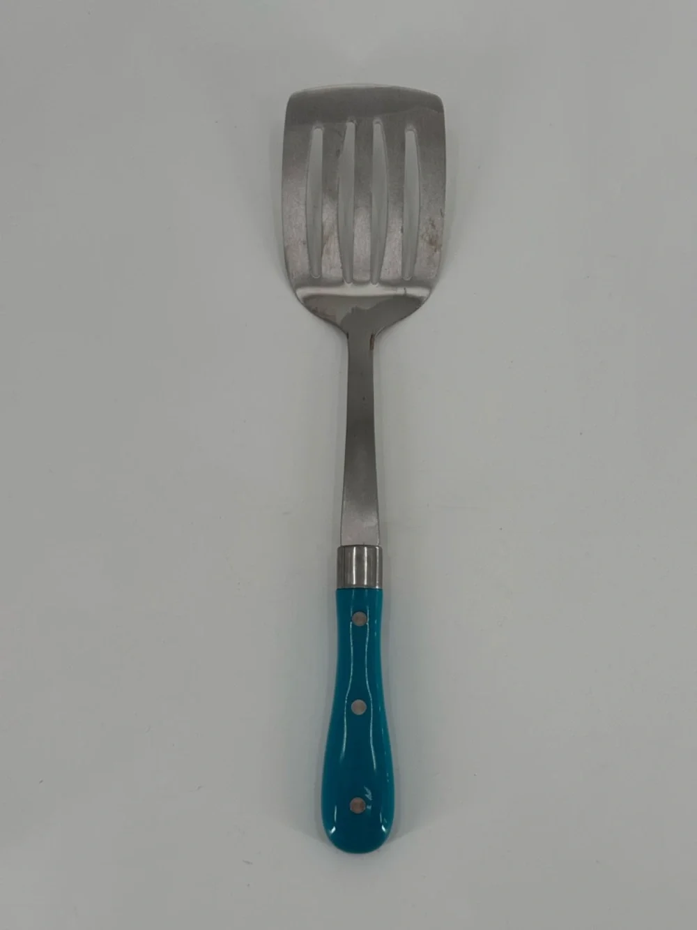 PIONEER WOMAN STAINLESS‎ STEEL SLOTTED TURNER SPATULA UTENSIL AQUA HANDLE
